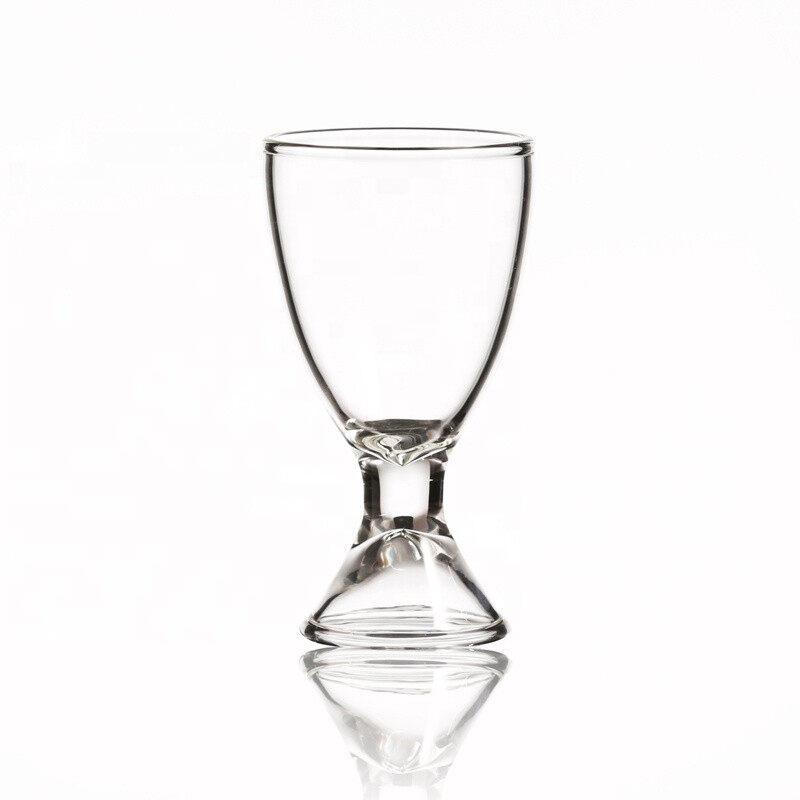 Transparent glass whiskey glass