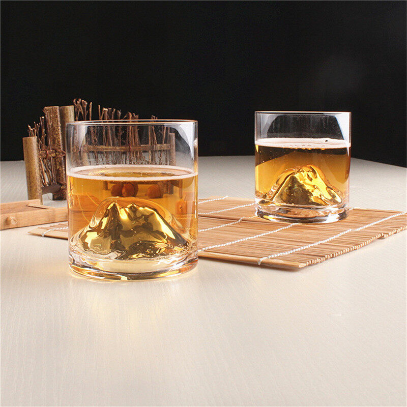 Creative volcano glass whiskey glass