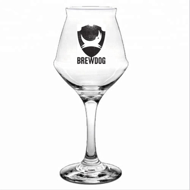 Printable LOGO narrow mouth big belly glass goblet