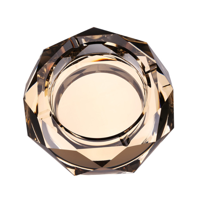 Black/Silver/Golden Diamond Glass Ashtray