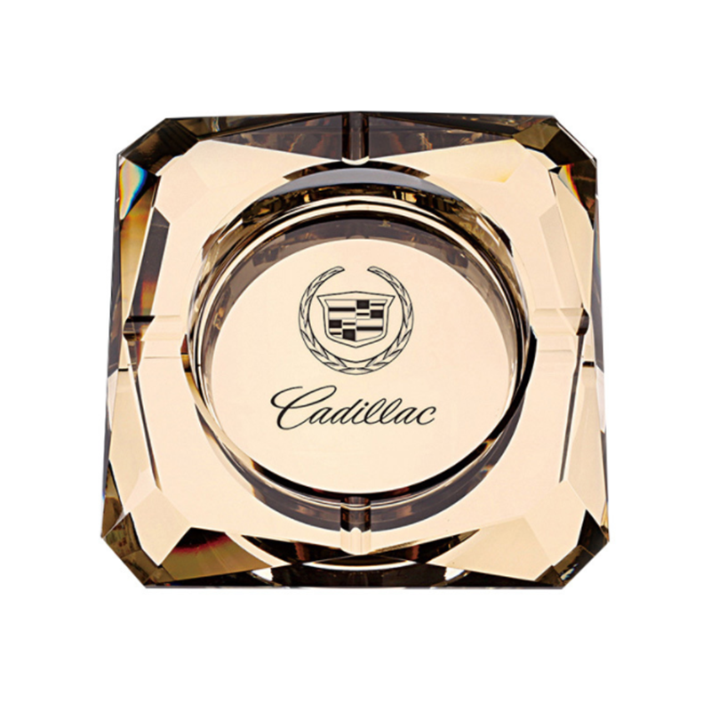 Black/Silver/Golden Diamond Glass Ashtray