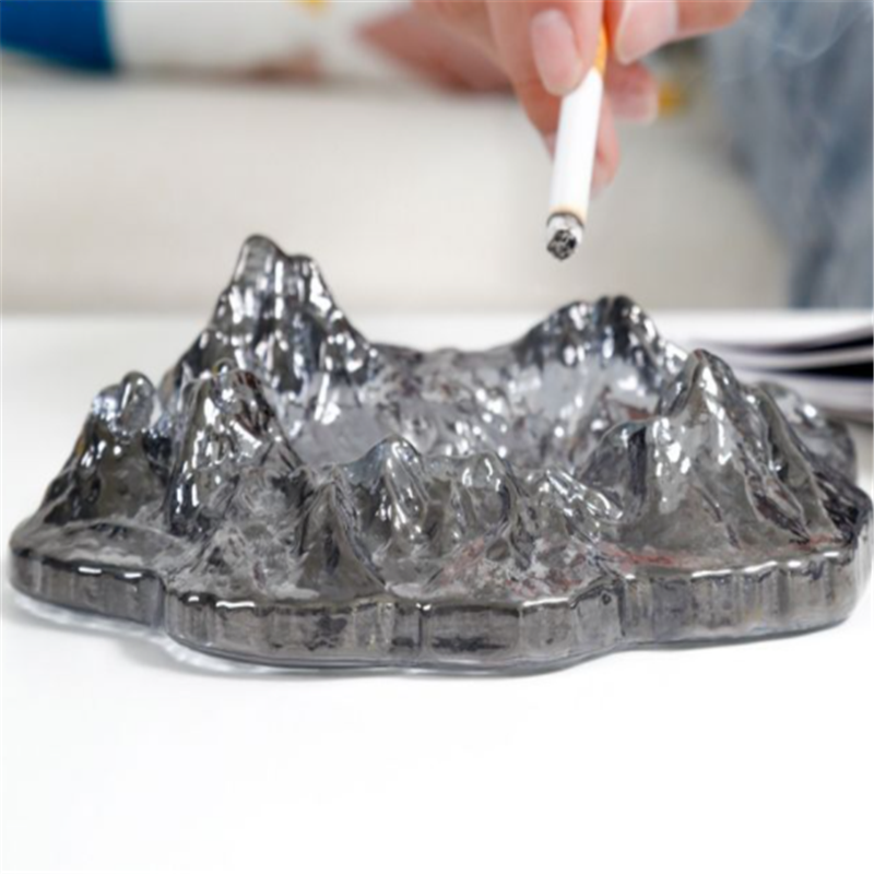 Nordic style creative iceberg glass ashtray creative crystal hotel office decoration ornaments