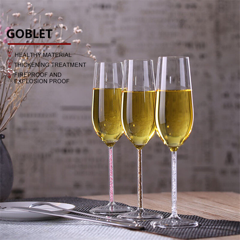 Crystal glass wine glass