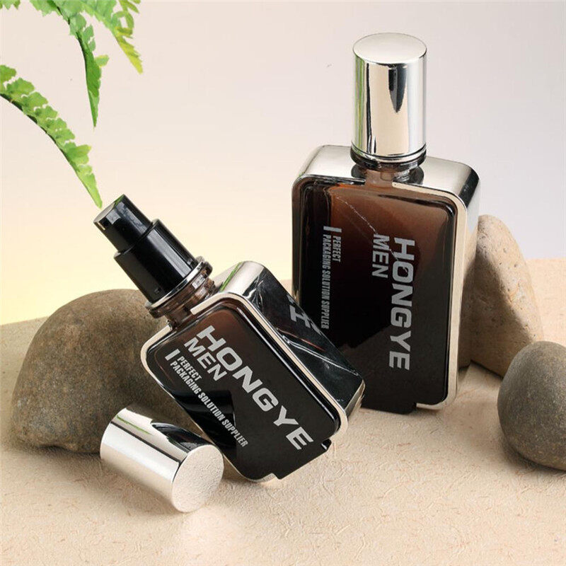 Customizable LOGO square glass perfume bottle   high grade crystal transparent 30ml-150ml