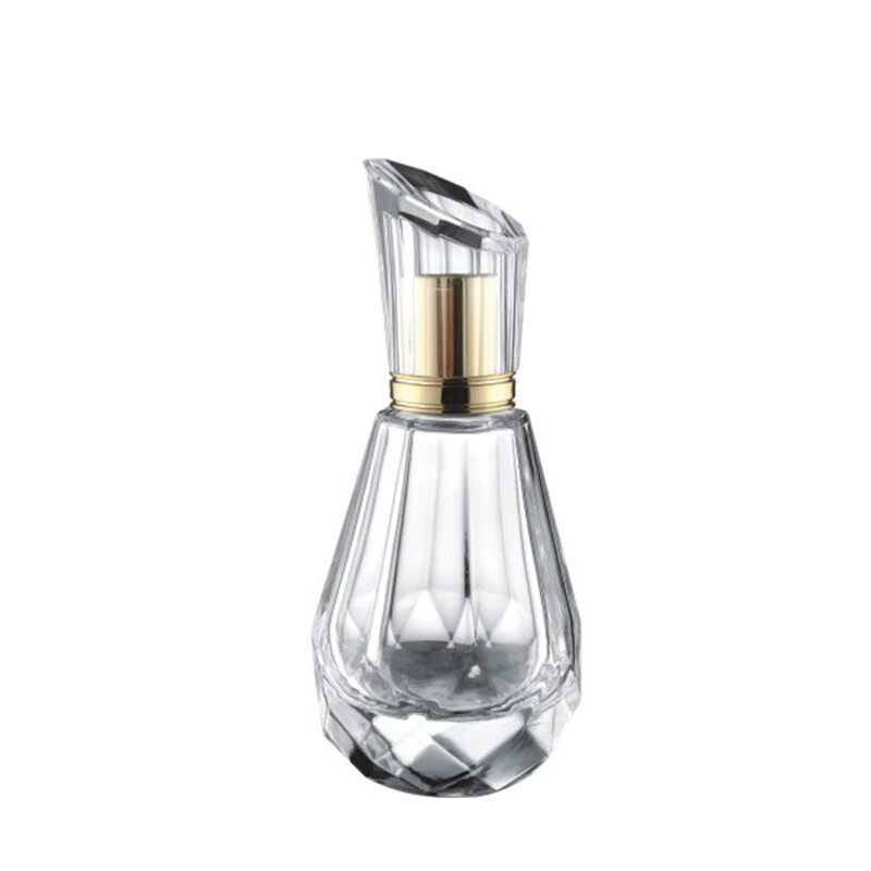 Abnormality diamond high-end crystal transparent 30-150ml creative bottle cap water drop glass perfume bottle