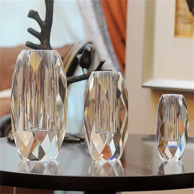 luxurious crystal glass flower vase