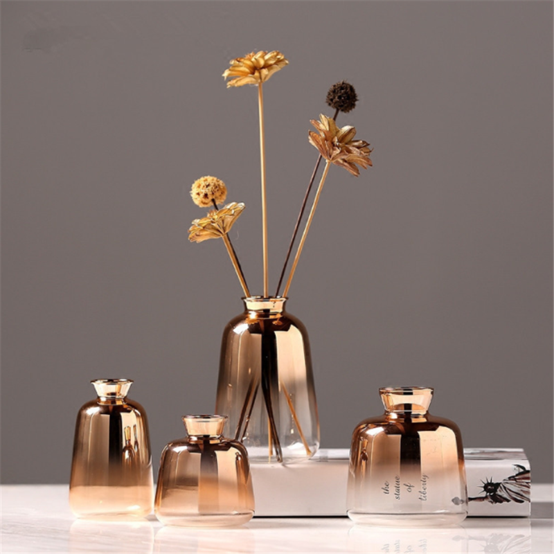 Modern minimalist glass vase flower arrangement home furnishings