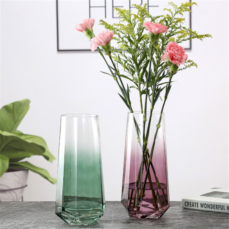 ins Phnom Penh Stained Glass Vase Transparent Lily Rose Flower Arrangement Simple Vase