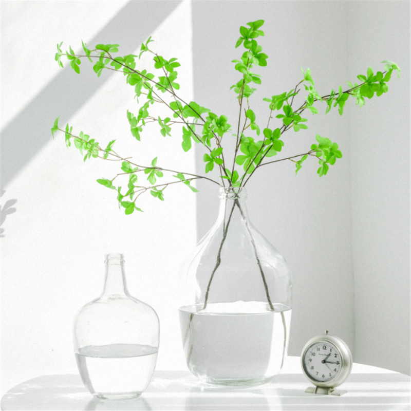 Scandinavian style simple pot-bellied glass vase