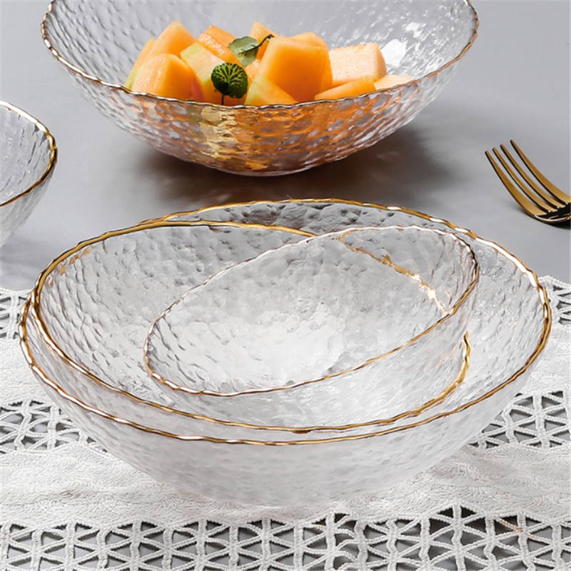 Small bowl single exquisite household transparent glass bowl