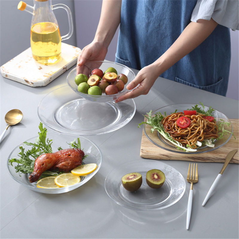 Wholesale Simple round transparent dinner plate