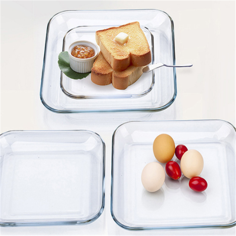 Square glass plate