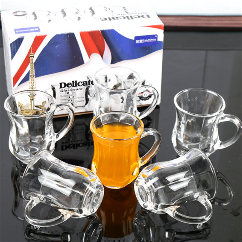 High white material glass clear crystal white wine glass small wine glass set of six