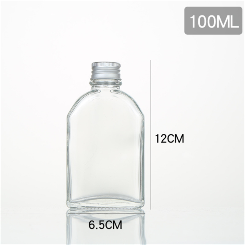 New style 100ml small flat wine bottle juice drink bottle takeaway milk tea bottle