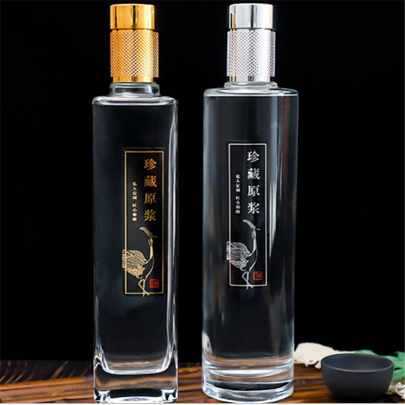 Creative liquor bottle 500ml glass empty wine bottle