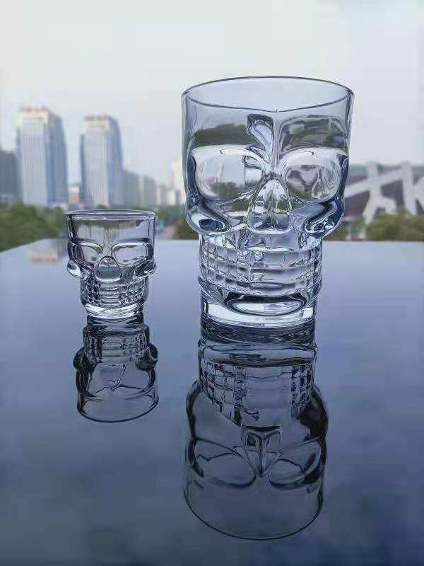 750ml skull head wine glass bottle supplier