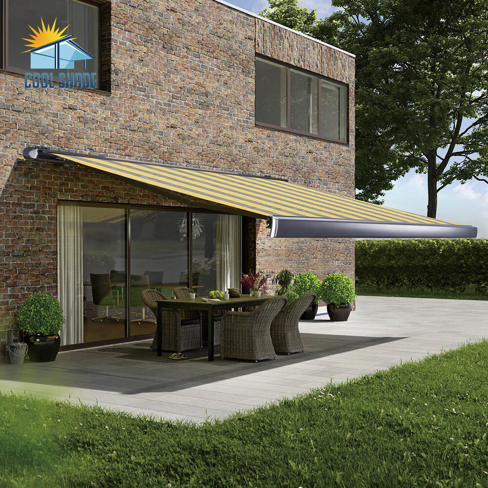 Patio Luxury Electric Garden Cassette Motorised Retractable Awning