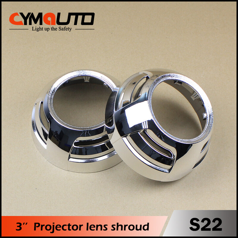 CYMAUTO 3inch auto headlight mask bi xenon projector lens shroud