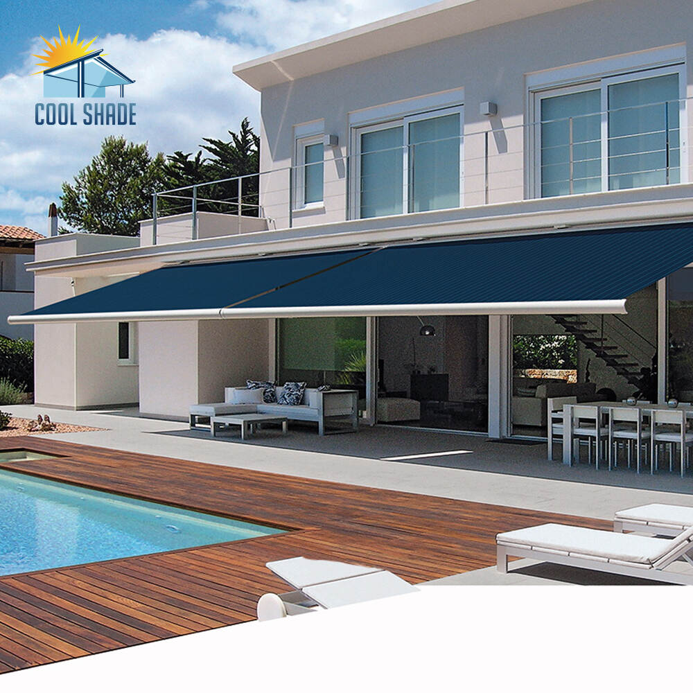 Outdoor Folding Arm Sun Shade Retractable Awnings,Outdoor Aluminum Frame Motorized LED Light Full Cassette Retractable Awnings,Full Cassette Folding Arm Retractable Motorised Awning,Outdoor Electric Patio Retractable Awning,Outdoor Motorized Folding Cassette Retractable Awning