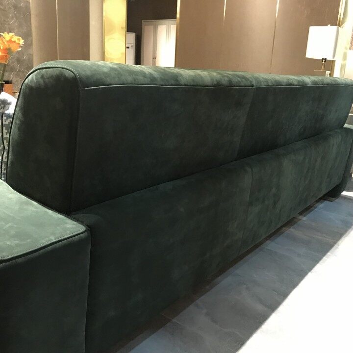 Green Italian Upholstery Leather Sofa Set