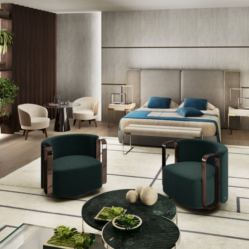 Nordic Customized Size Elegant Design Living Room Leather Seater