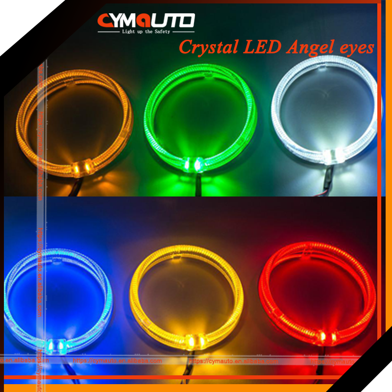 60mm 65mm 85mm 90mm crystal led angel eyes 80mm 95mm crystal led halo rings