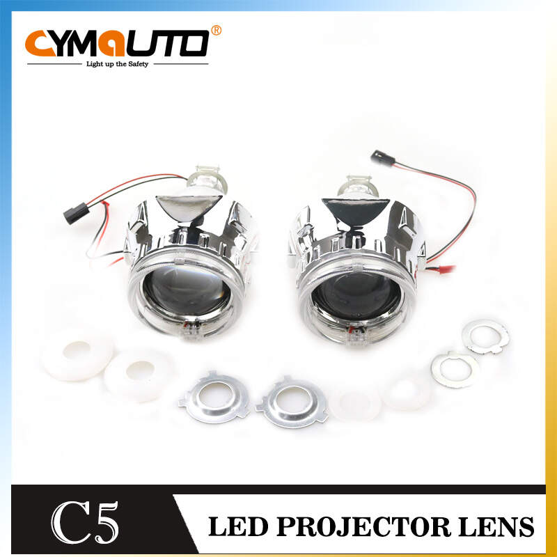 2.5inch crystal led halo rings H1 hid bi xenon projector lens