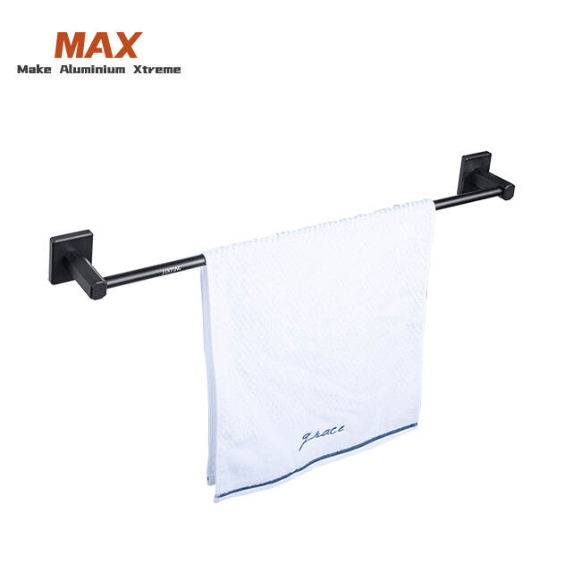 bathroom towel rack and shelf