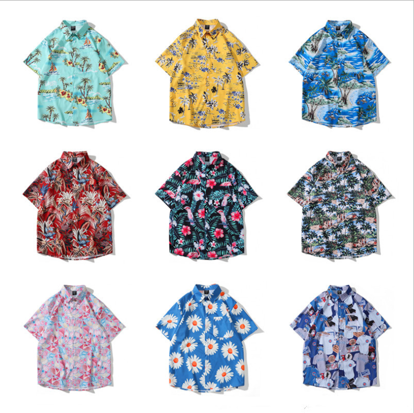 Custom Fullover Printing Men Hawaii T Shirt
