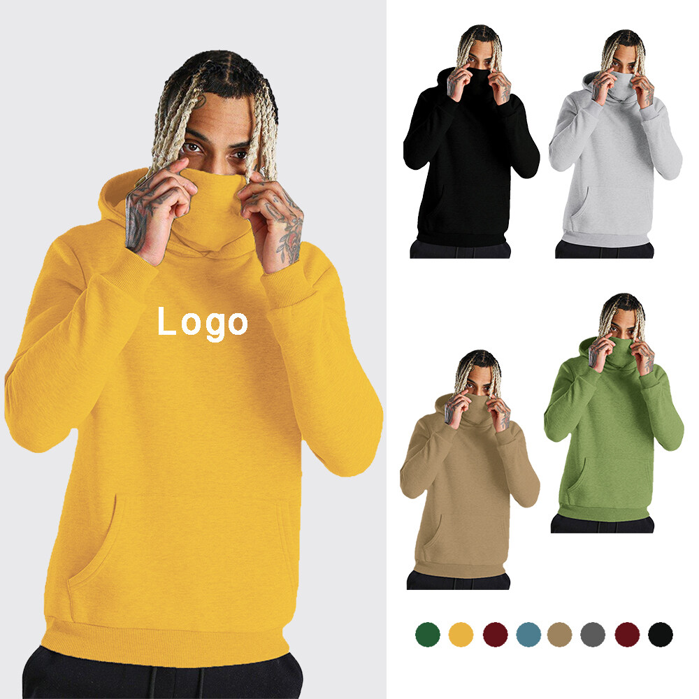 Custom Design Logo Cotton Men Blank Without String Hoodies