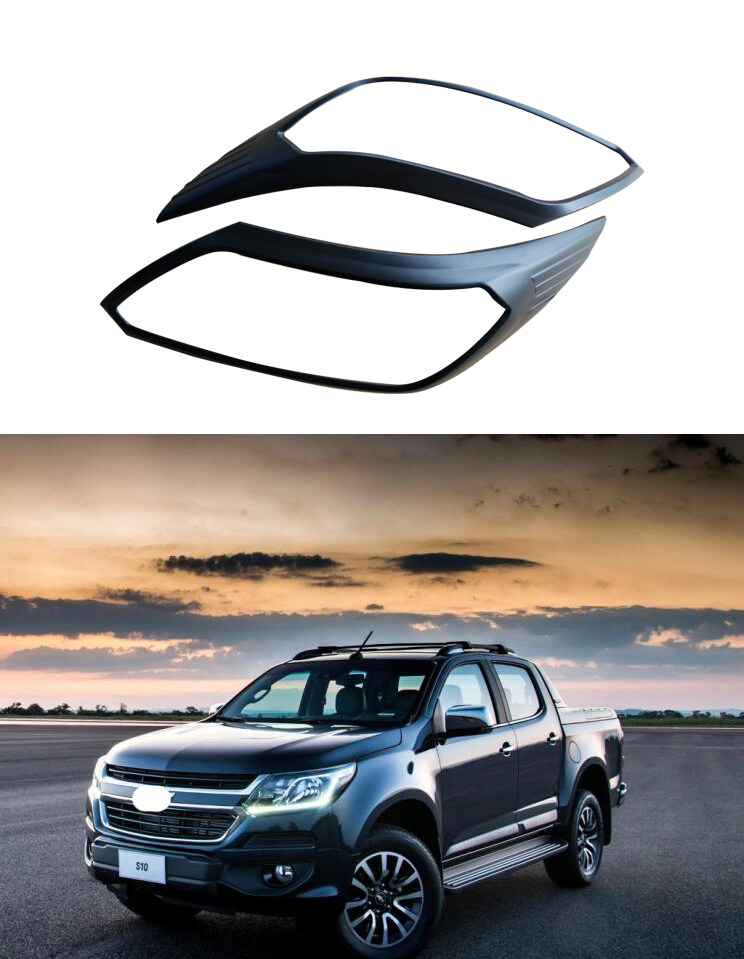 High Quality Car Accessories black head light cover for colorado 2017