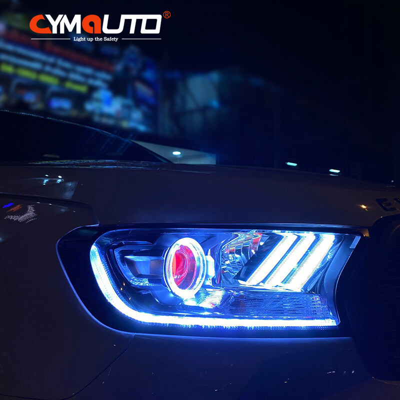 CYMAUTO originate Mustang design led drl daytime running light with signal strip light