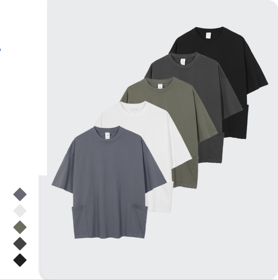 Custm Low MOQ Streetwaer Custom Printing Blank Unisex Oversized T Shirt