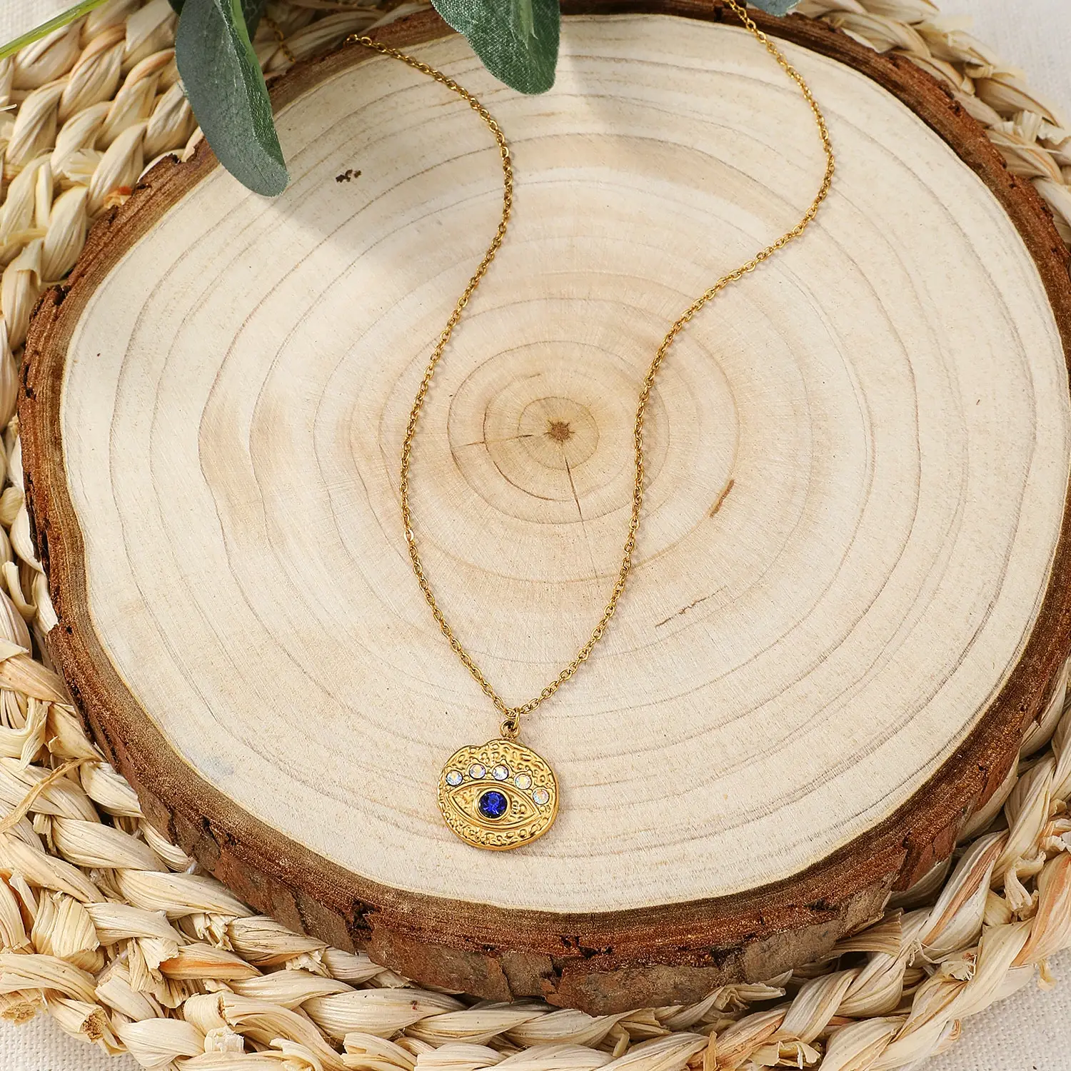 Eye of evil medallion pendant necklace in 18k gold plating stainless steel (1).webp