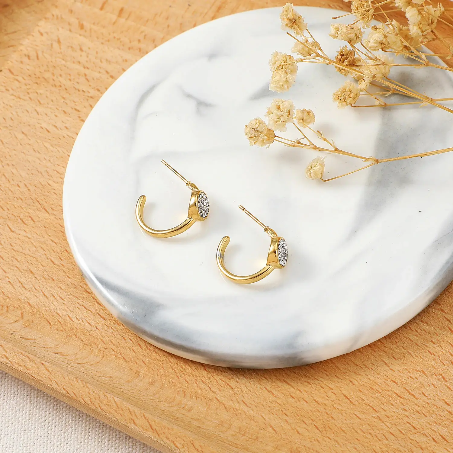 Round Plate With Zircon Hoop Earring (4).webp