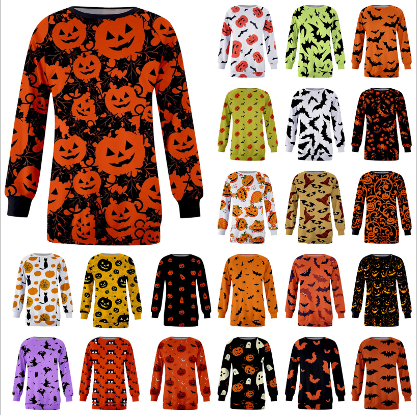 Wholesale Fashionable Custom Casual Oversized Pullover Plus Size Women's Halloween Hoodie