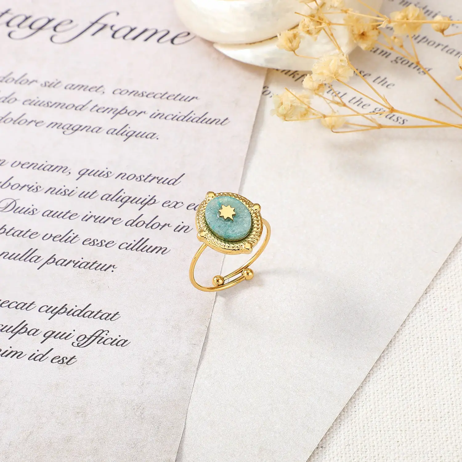 Amazon Stone With relief Star Open Size Stainnless Steel Ring (2)(1).webp