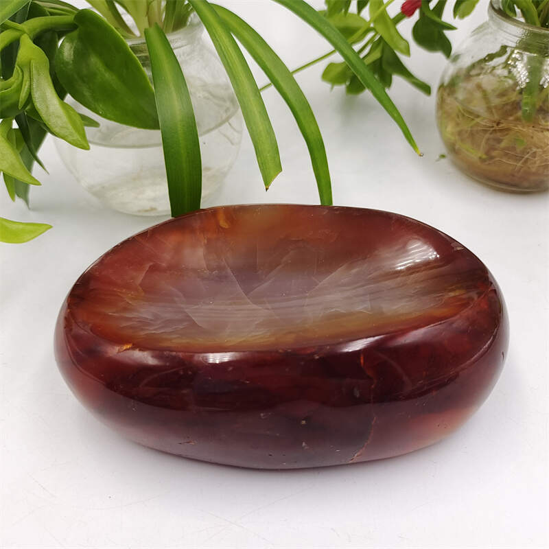 Red agate bowl
