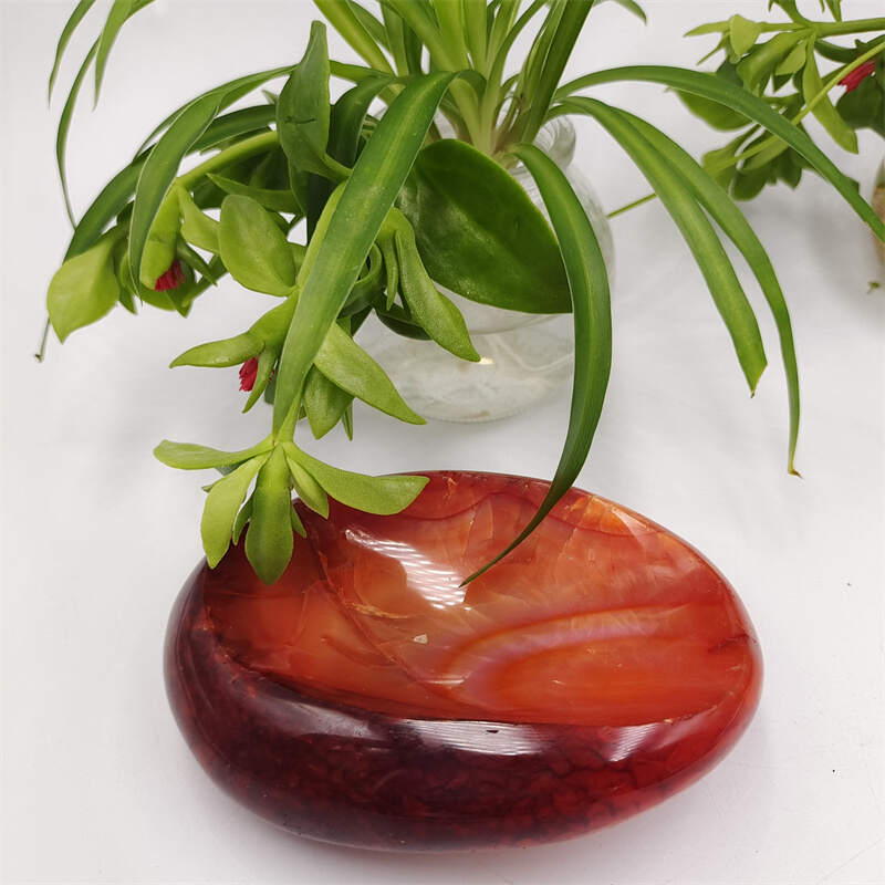 Red agate bowl