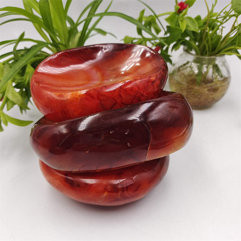 Red agate bowl