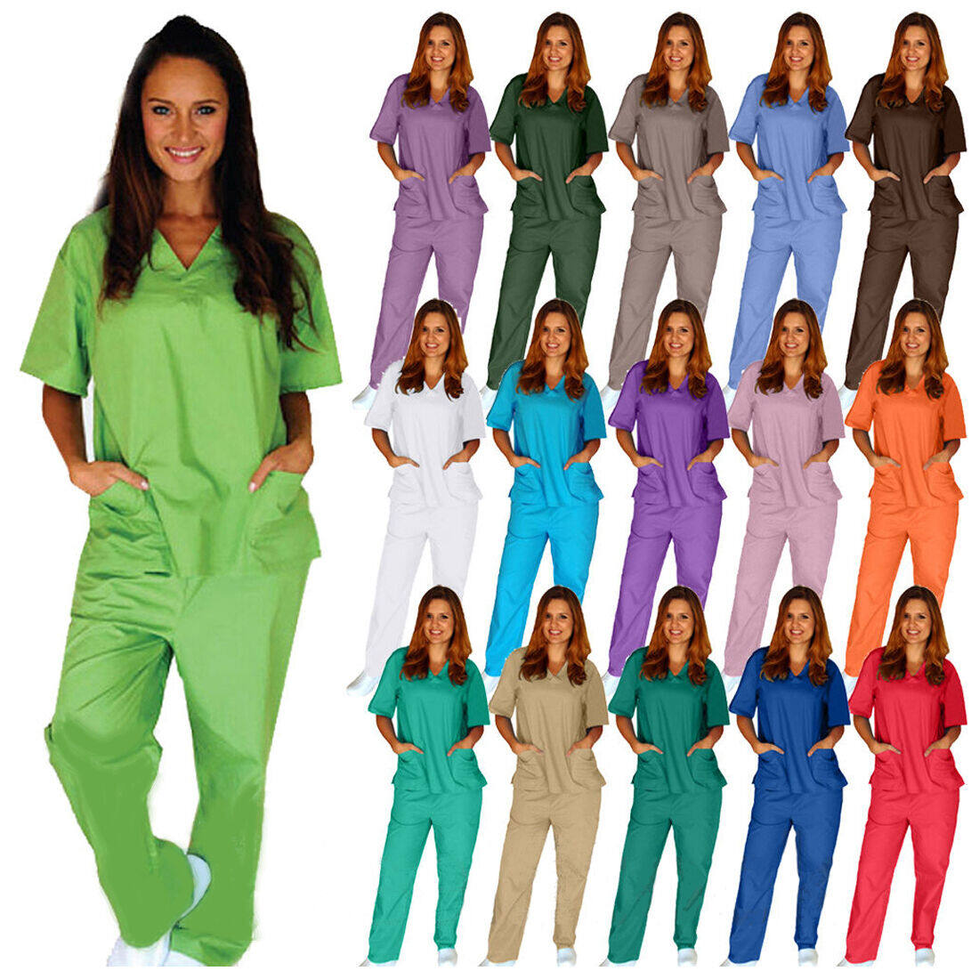 Wholesale comfortable Custom Logo Medical Scrubs Hospital Uniforms Jogger Sets