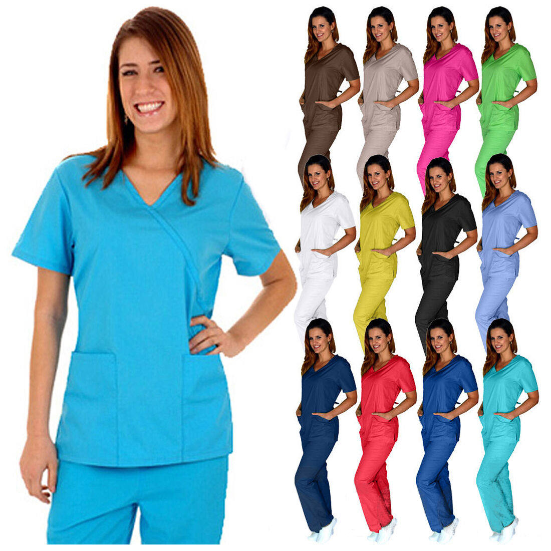Wholesale comfortable Custom Medical Scrubs Hospital Uniforms Scrub Set Jogger