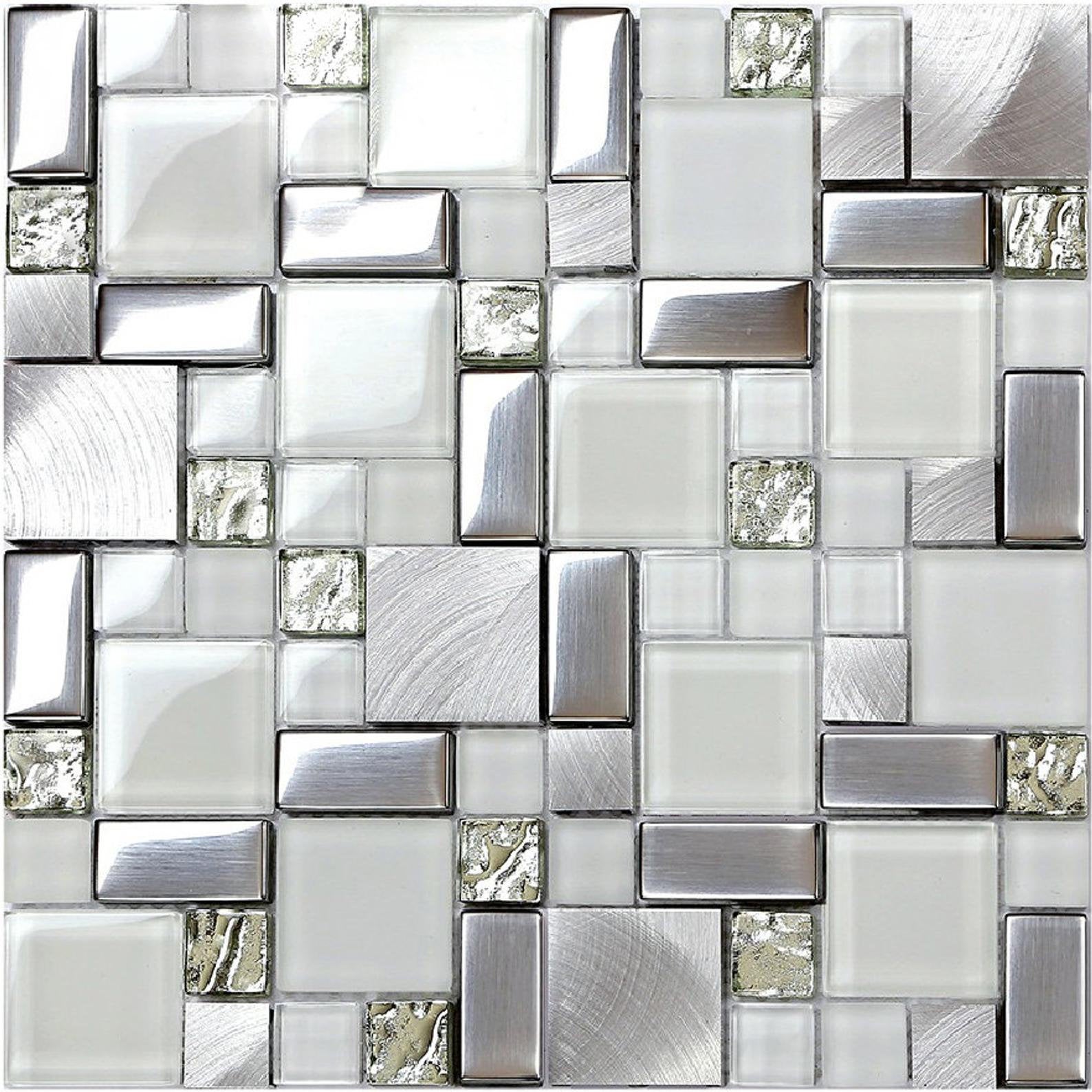 square crystal glass mosaic tile custom