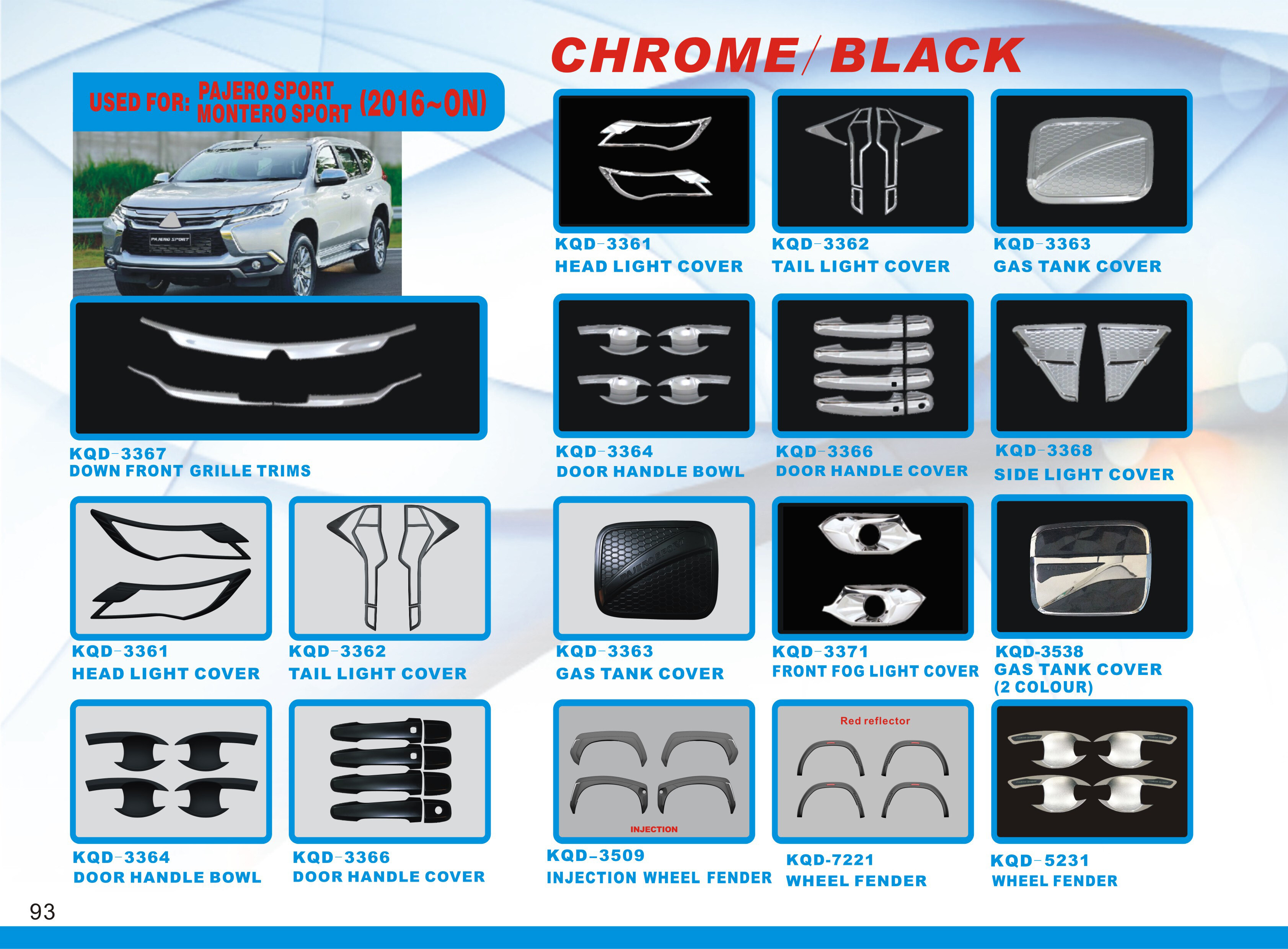 FOR PAJERO SPORT/MONTERO SPORT 2016-ON