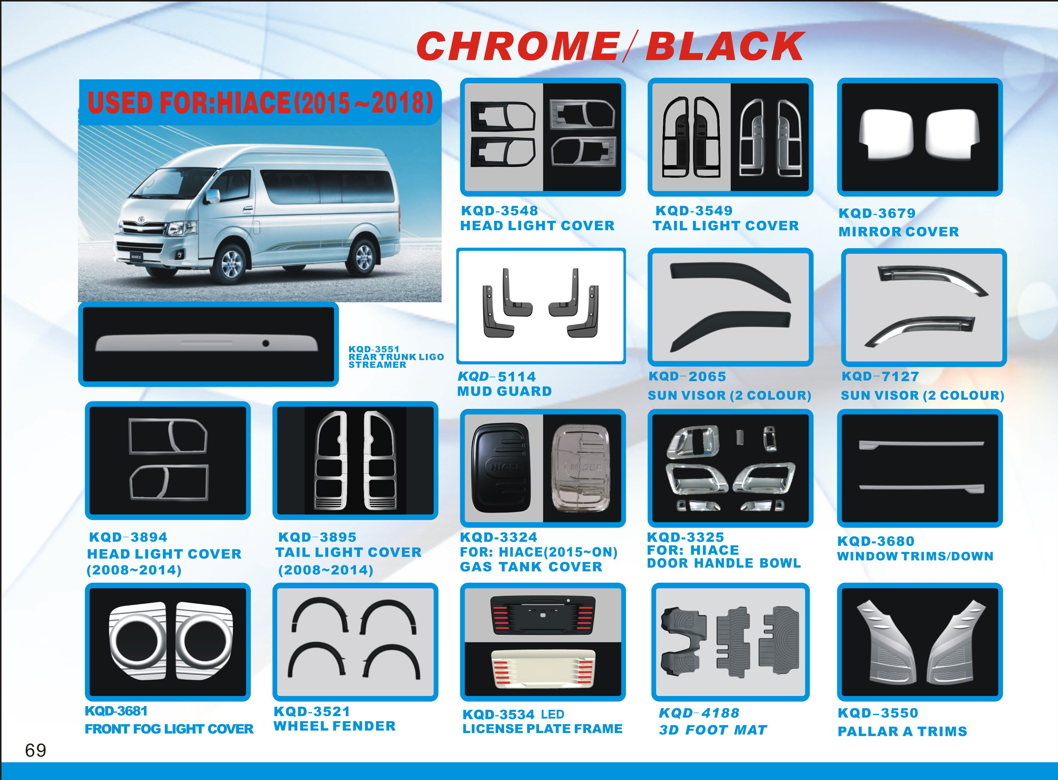 FOR TOYOTA HIACE 2015~2018