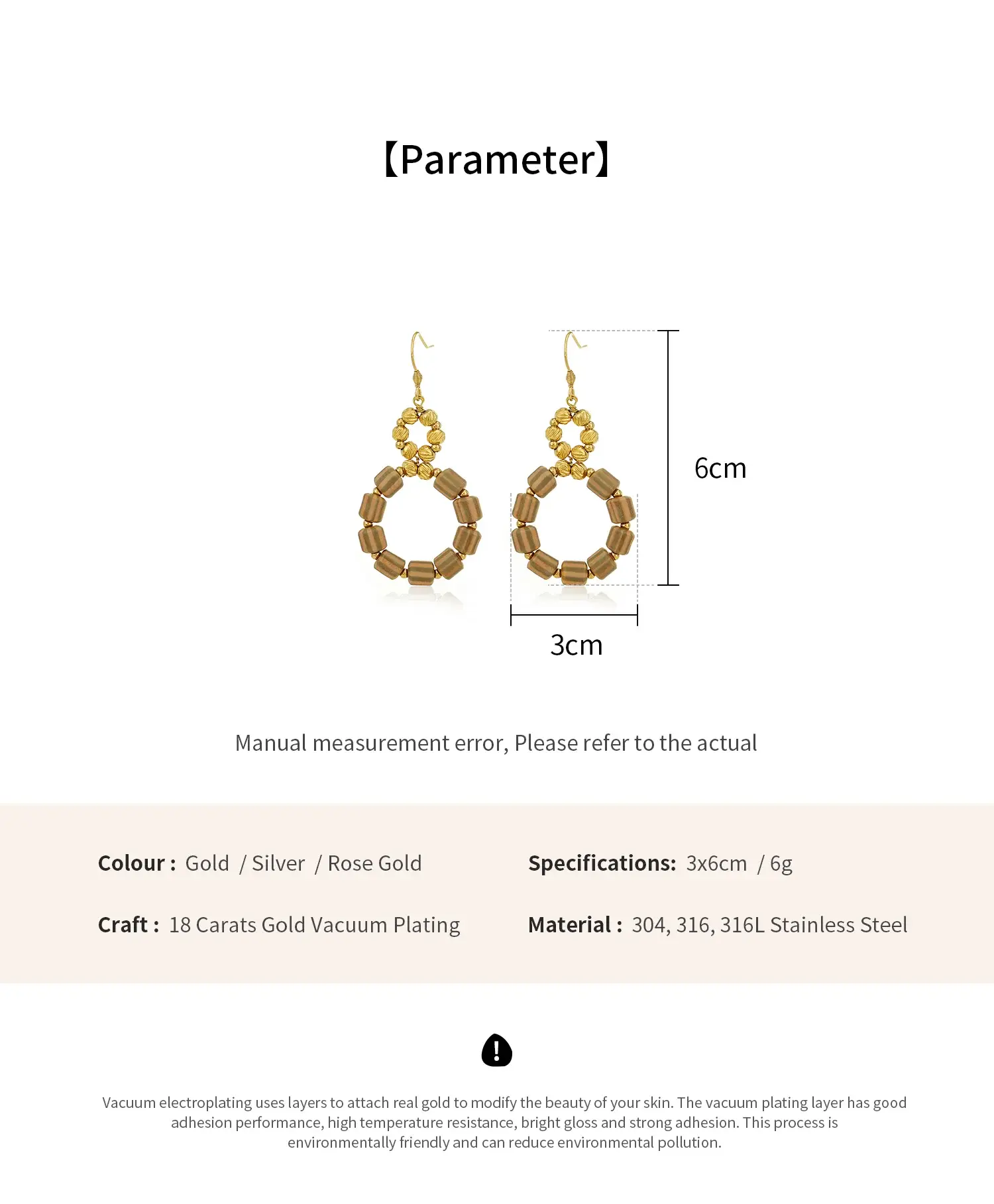 Soft Ceramic Tube With Gold Stainless Steel Beads Circle  Hook Earring  (6).webp