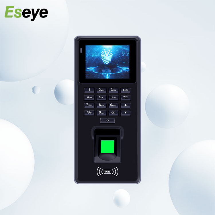 Seguridad de oficina de 2,4 pulgadas, tarjeta RFID inteligente, sistema de control de acceso de cerradura de puerta con huella dactilar biométrica con timbre