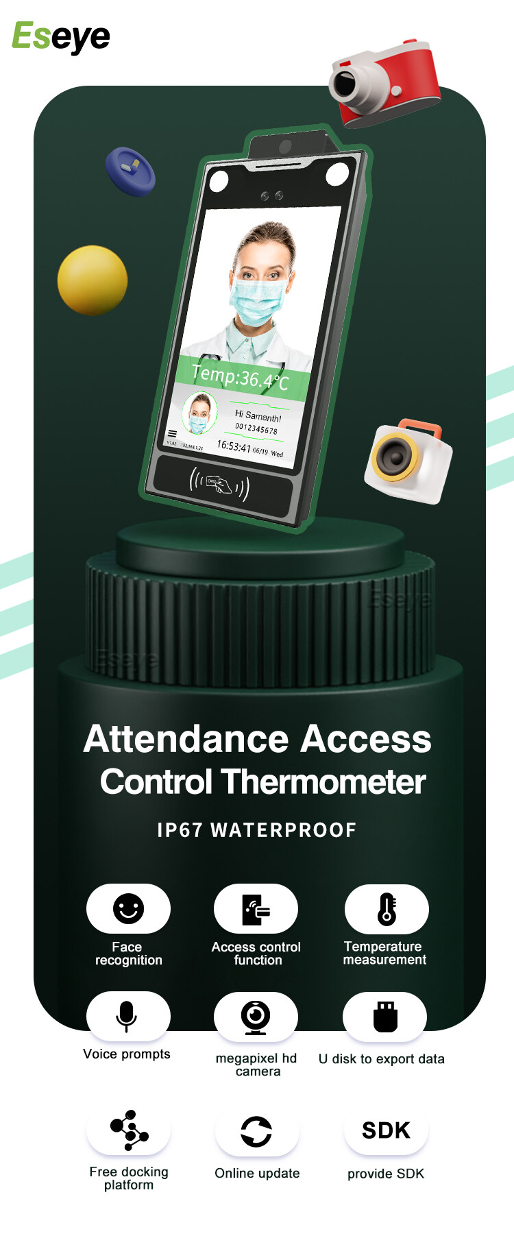 Waterproof/Face Recognition Access Control