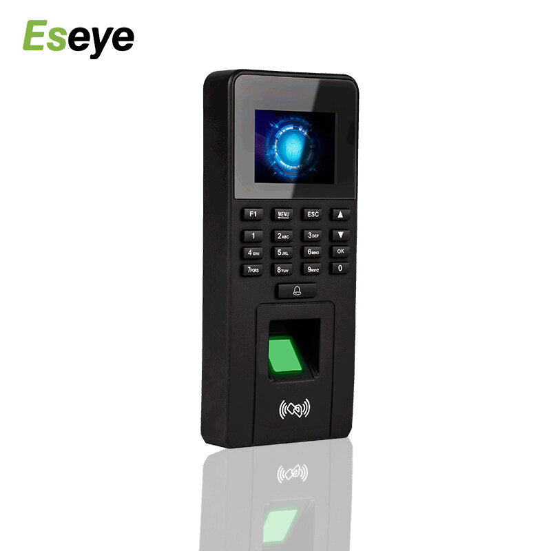 Control de acceso de puerta de pantalla a Color Eseye, grabación de tiempo de huella digital, controlador de acceso biométrico Wiegand Wifi