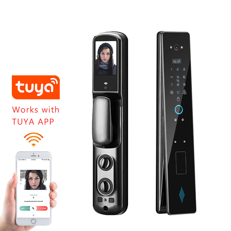 Eseye摄像头视频指纹指纹猫眼Wifi电话对讲钥匙安全家用TT电子智能门锁